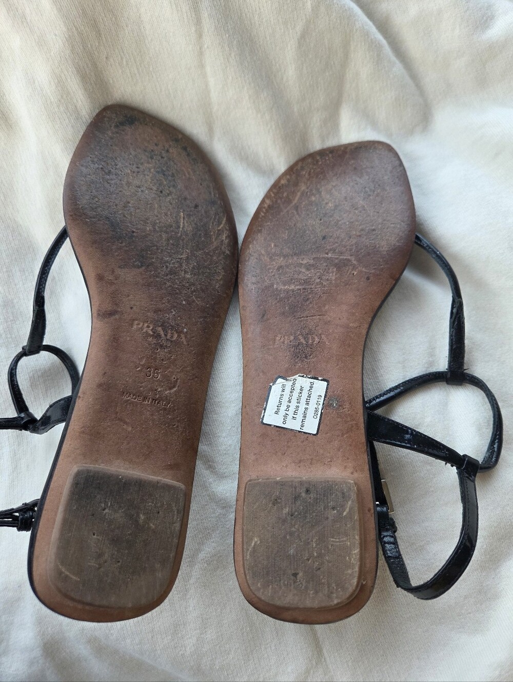 Prada Patent Leather Thong Sandals - Picture 10 of 11